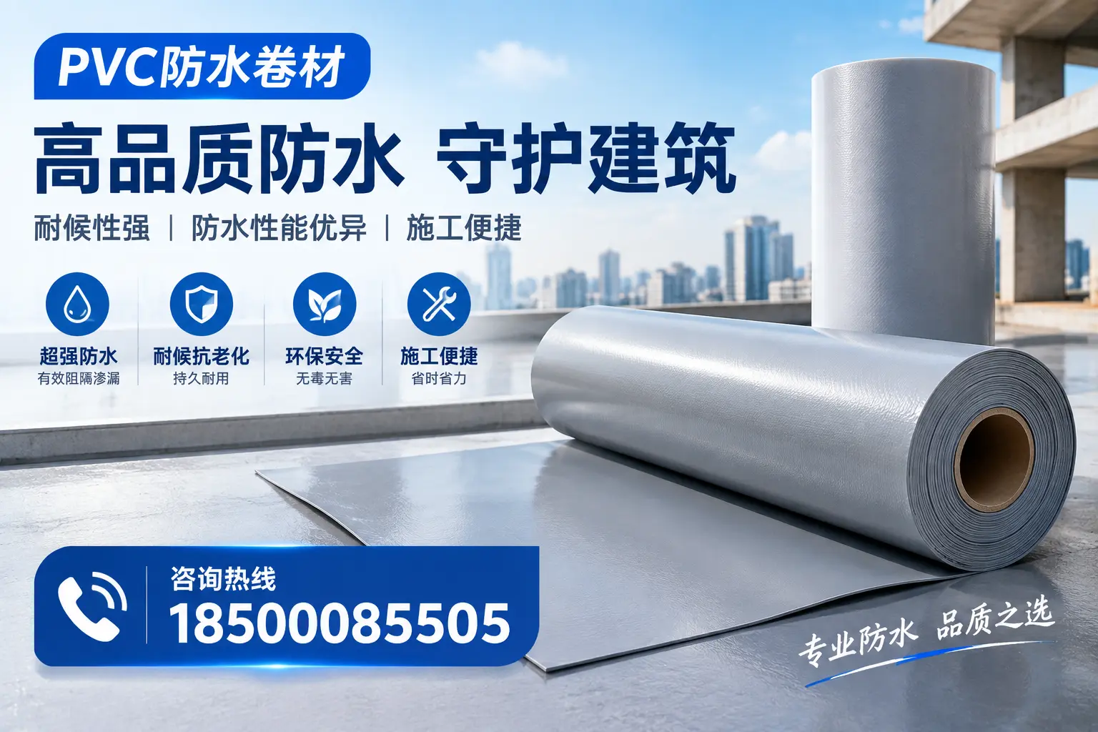 PVC防水卷材的防水效果评测，适合六盘水的科学依据